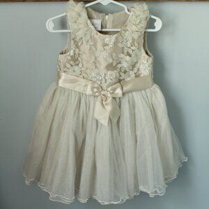 Iris & Ivy Size 24M Tulle Dress Gold/Tan